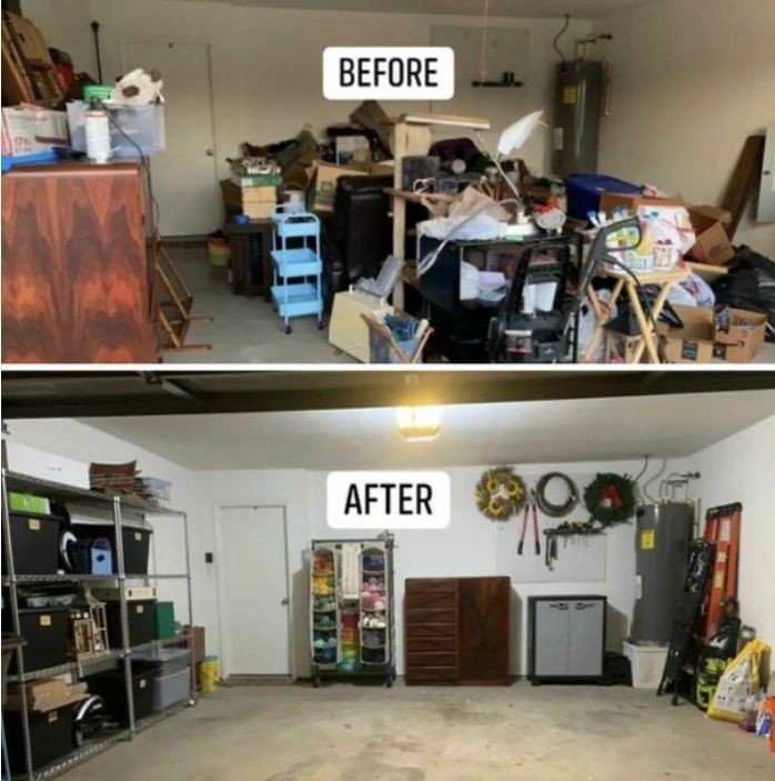 Garage clear-out and shelving
