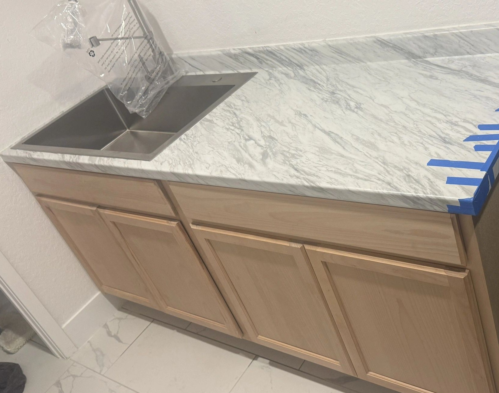 Countertop and sink